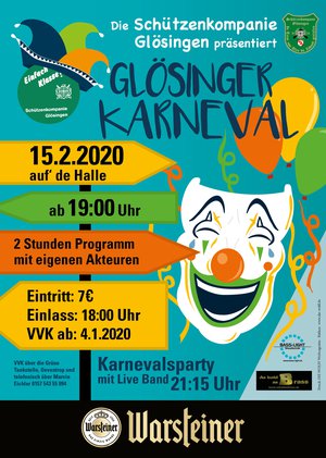 Plakat Glösinger Karneval 2020