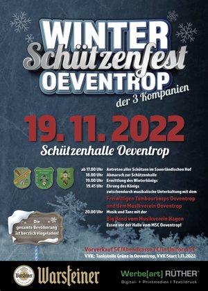 Plakat Winterschützenfest 2022